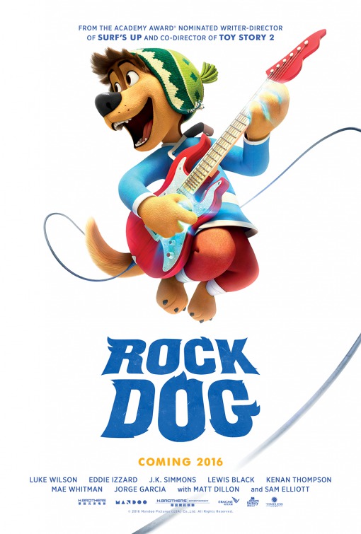 Rock Dog (2017) original theatrical movie poster - Advance