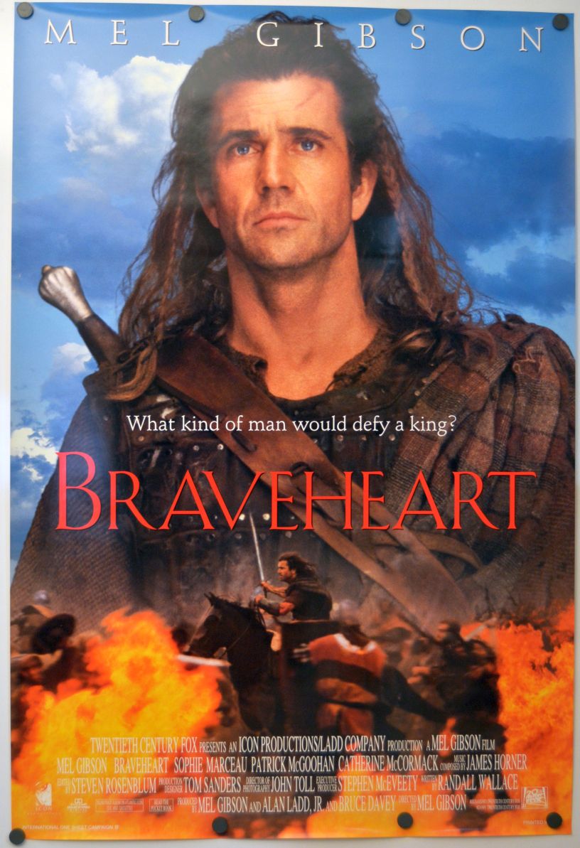 Braveheart (1995) original theatrical movie poster - International Style B