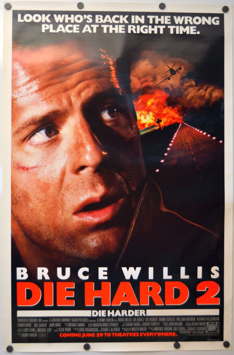 Die Hard 2 (1990) original theatrical movie poster - Advance