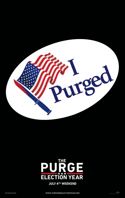 The Purge: Election Year (2016) original theatrical movie poster - Advance