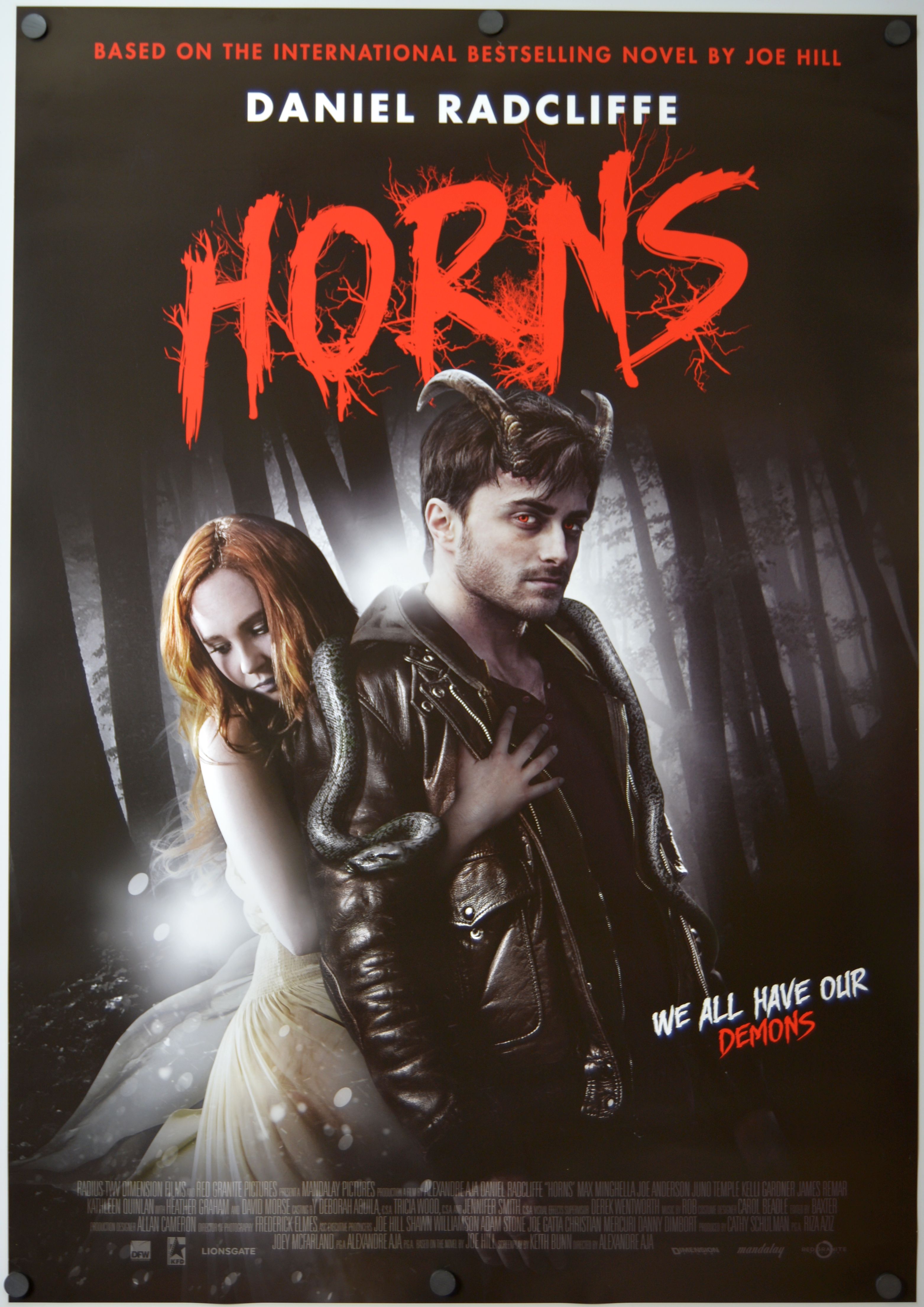 Horns (2014) original theatrical movie poster - Final