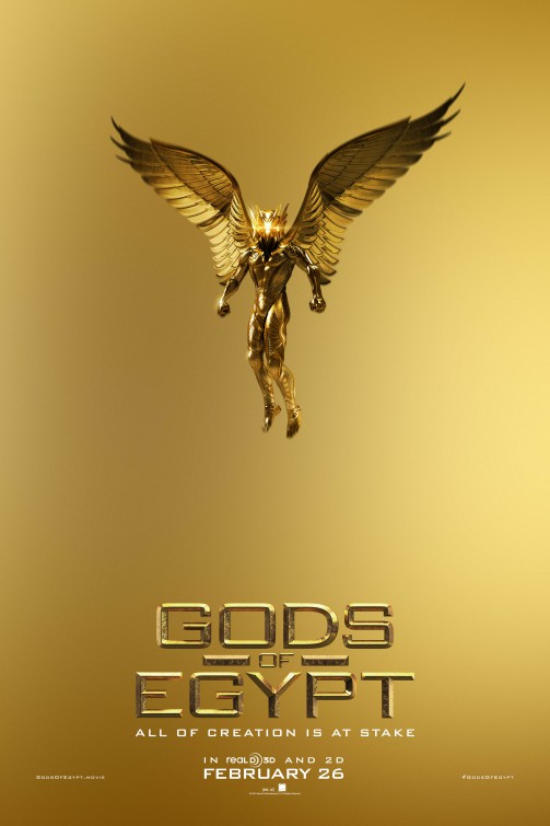 Gods of Egypt (2016) original theatrical movie poster - Advance Style A
