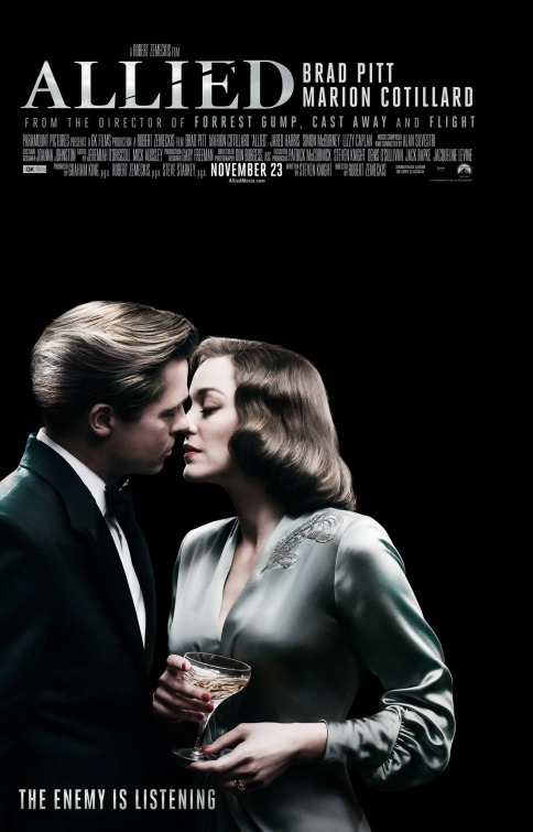 Allied (2016) original theatrical movie poster - Final
