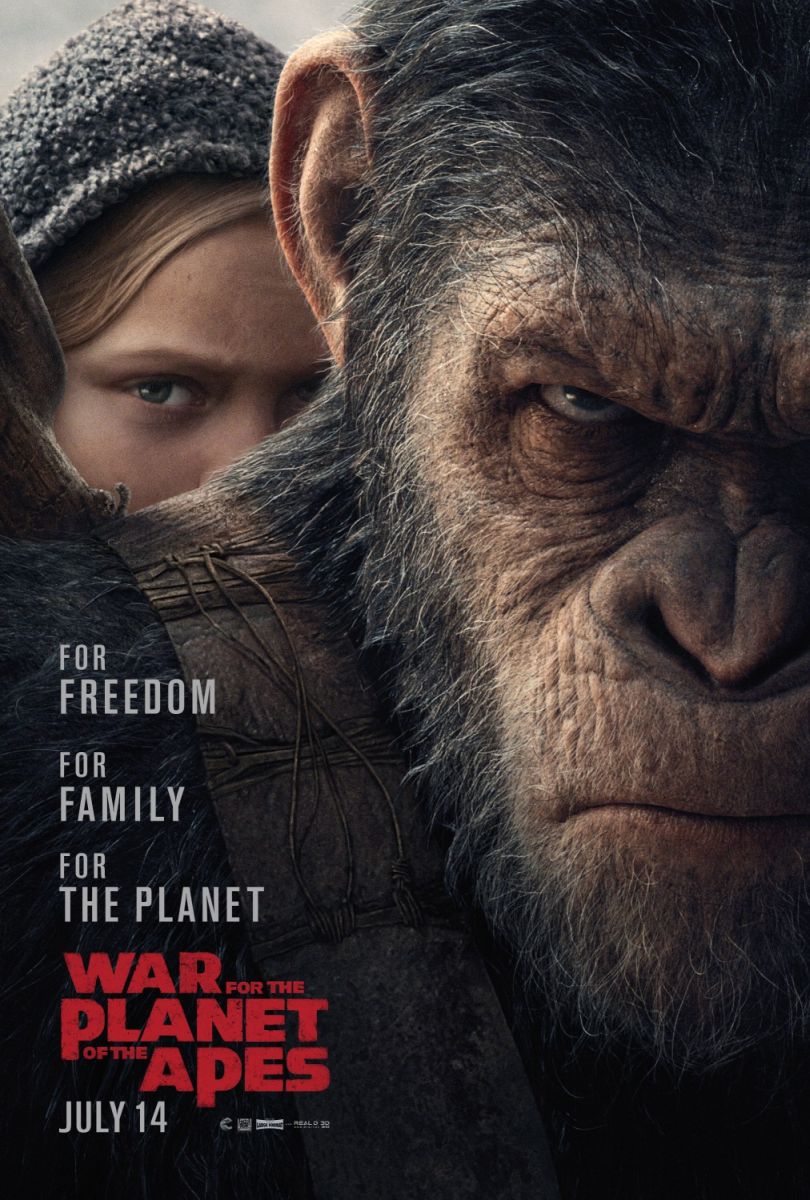 War for the Planet of the Apes (2017) original theatrical movie poster - Advance Style B