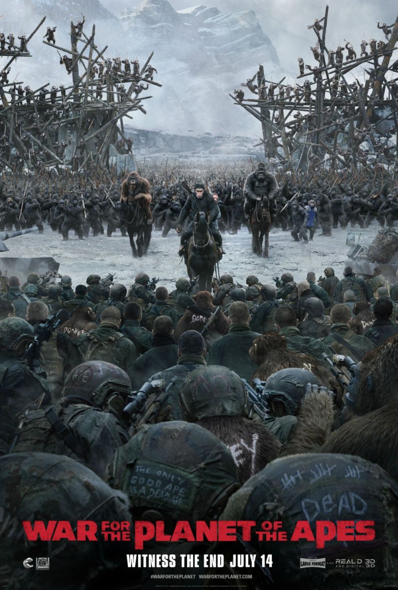 War for the Planet of the Apes (2017) original theatrical movie poster - Advance Style C