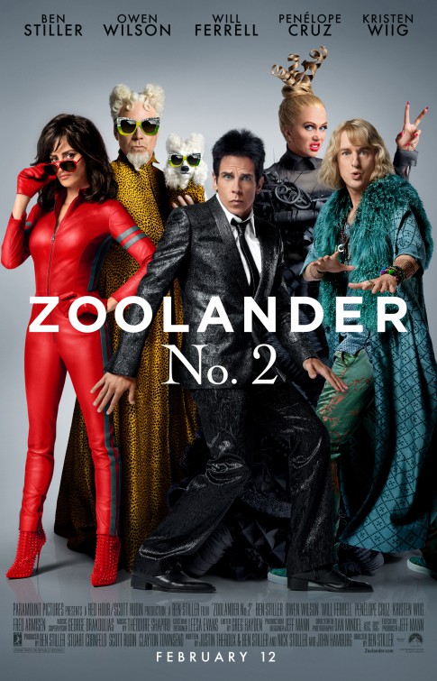 Zoolander 2 (2016) original theatrical movie poster - Final