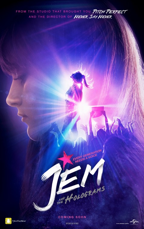 Jem and the Holograms (2015) original theatrical movie poster - Advance