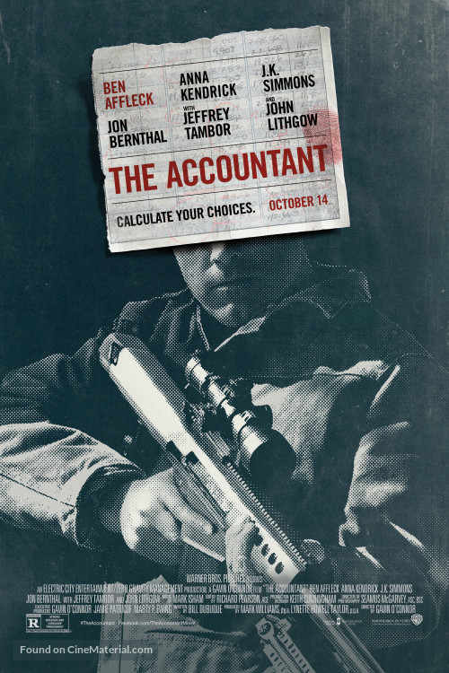 The Accountant (2016) original theatrical movie poster - Final