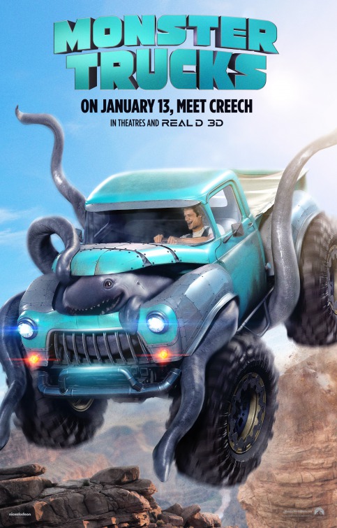 Monster Trucks (2017) original theatrical movie poster - Advance