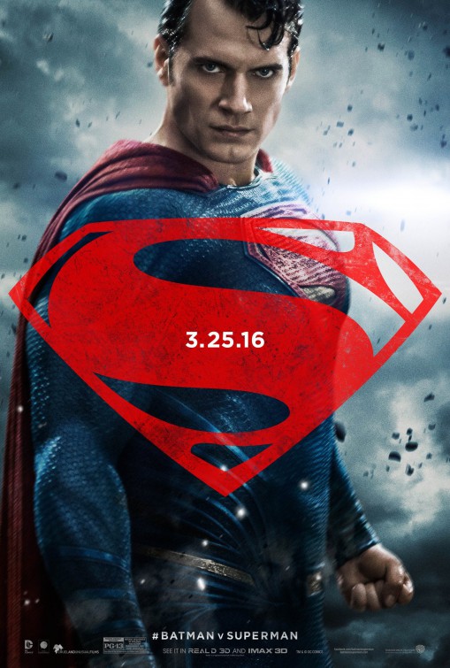 Batman v Superman: Dawn of Justice (2016) original theatrical movie poster - Advance Style D