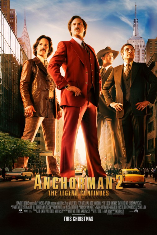 Anchorman 2: The Legend Continues (2013) original theatrical movie poster - Final
