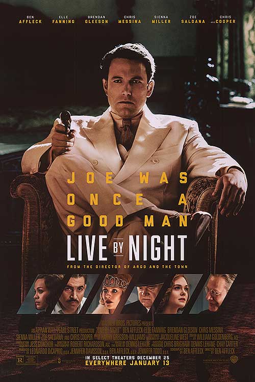 Live by Night (2016) original theatrical movie poster - Final