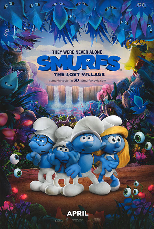 Smurfs: The Lost Village (2017) original theatrical movie poster - Final