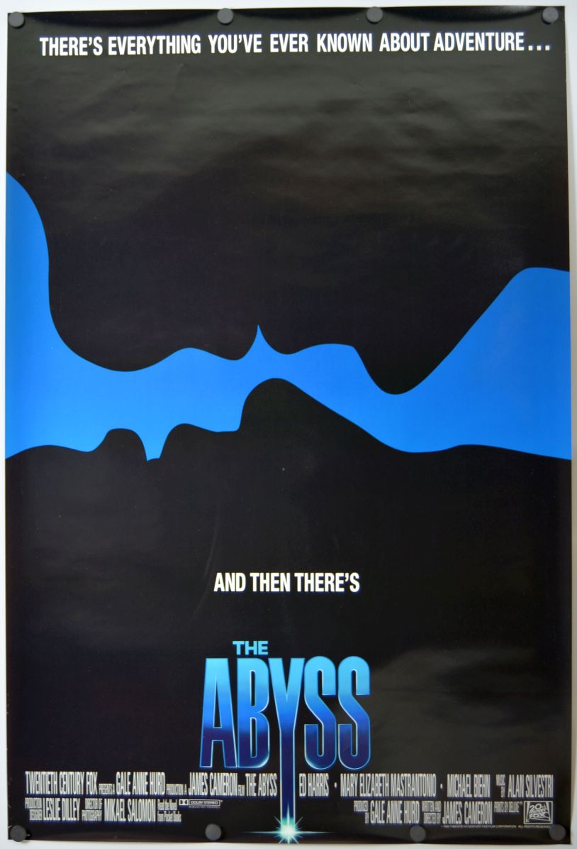 The Abyss (1989) original theatrical movie poster - International