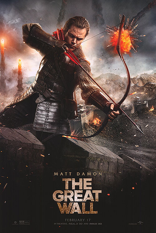 The Great Wall (2017) original theatrical movie poster - Final