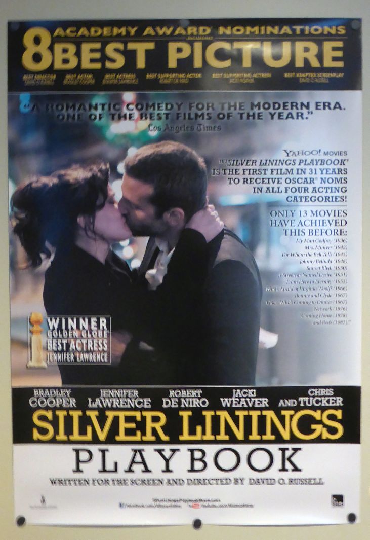 Silver Linings Playbook (2012) original theatrical movie poster - Awards