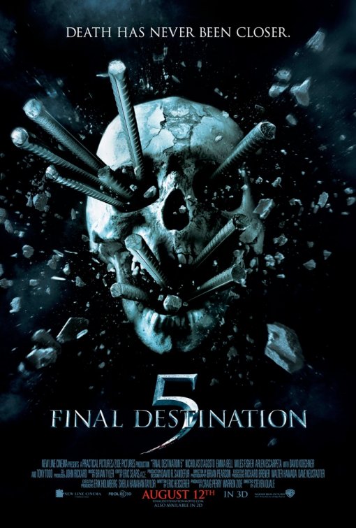 Final Destination 5 (2011) original theatrical movie poster - Final