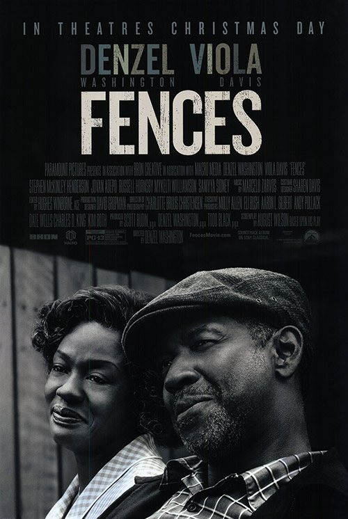 Fences (2016) original theatrical movie poster - Final