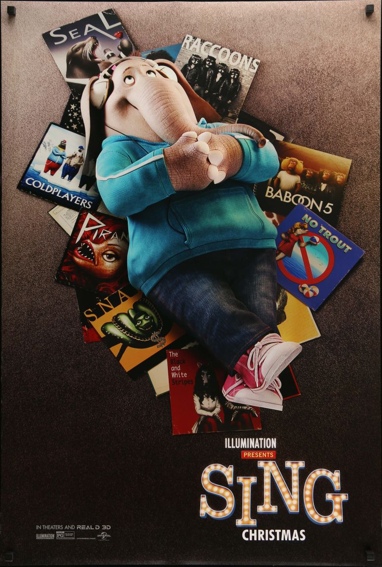 Sing (2016) original theatrical movie poster - Advance Style B