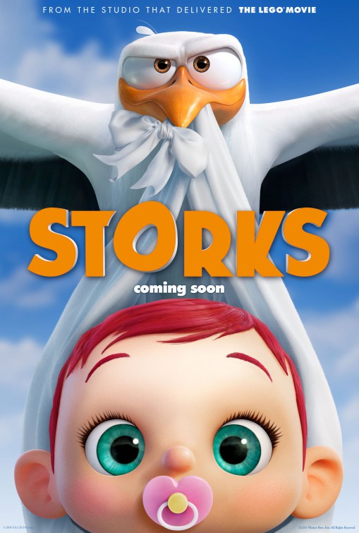 Storks (2016) original theatrical movie poster - Advance