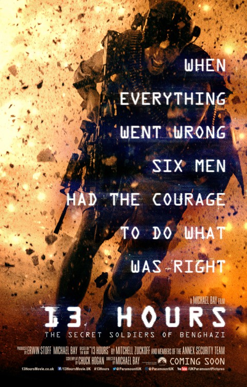 13 Hours (2016) original theatrical movie poster - Advance