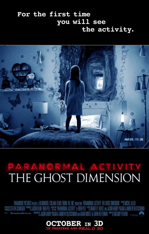 Paranormal Activity: The Ghost Dimension (2015) original theatrical movie poster - Final