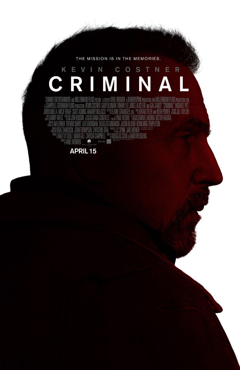 Criminal (2016) original theatrical movie poster - Advance Style A