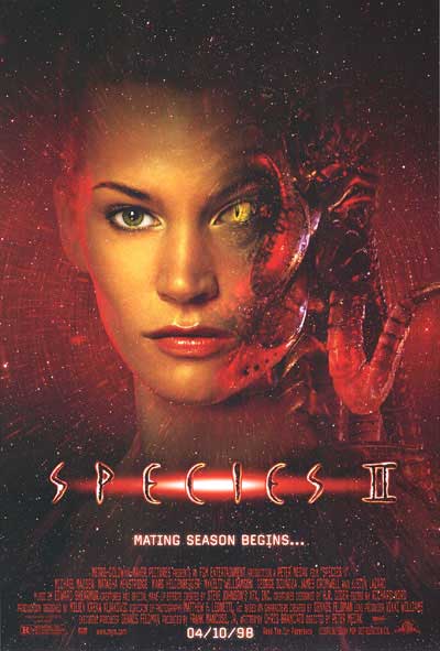 Species II (1998) original theatrical movie poster - Final