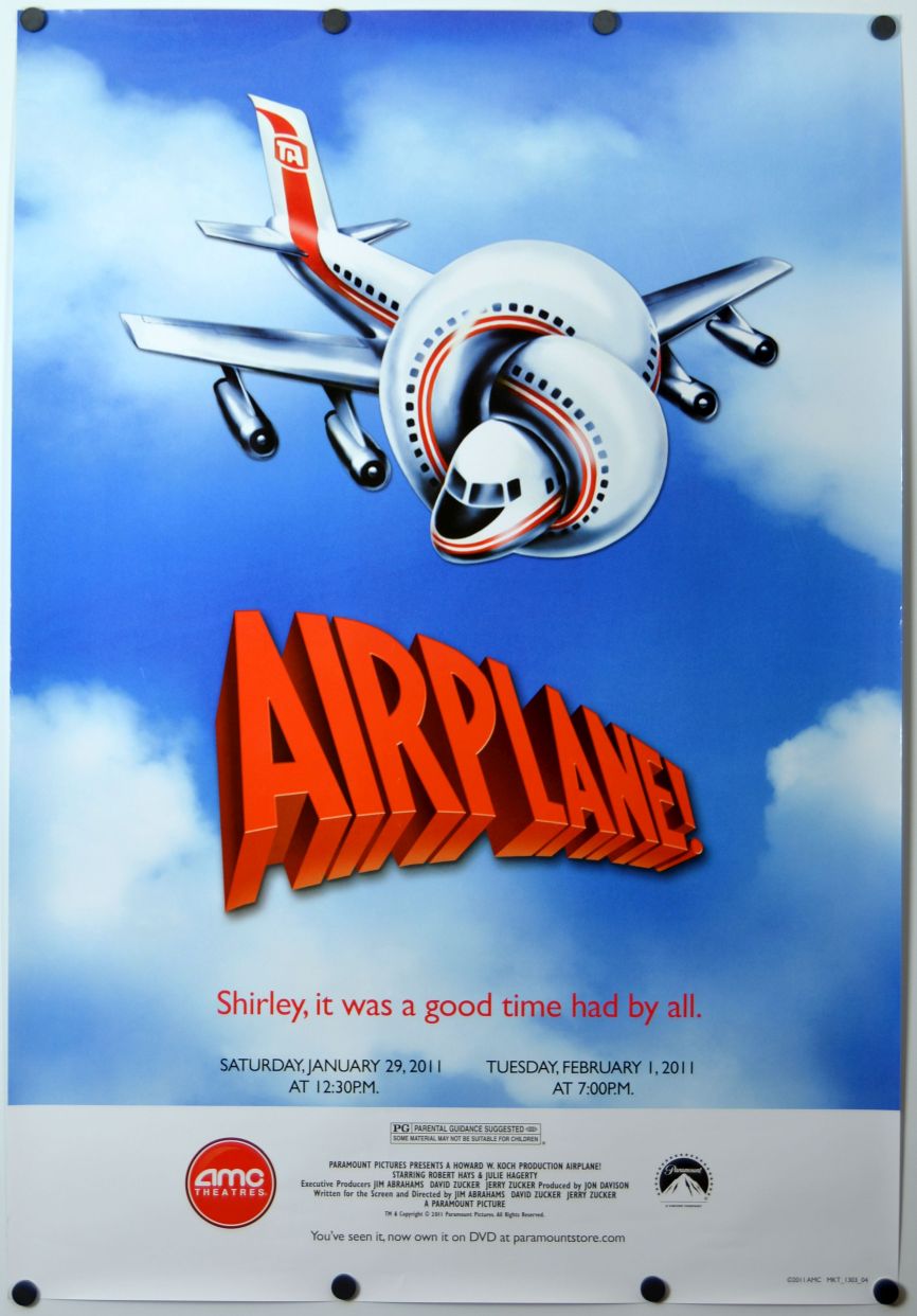Airplane! (2011) original theatrical movie poster - Re-Release