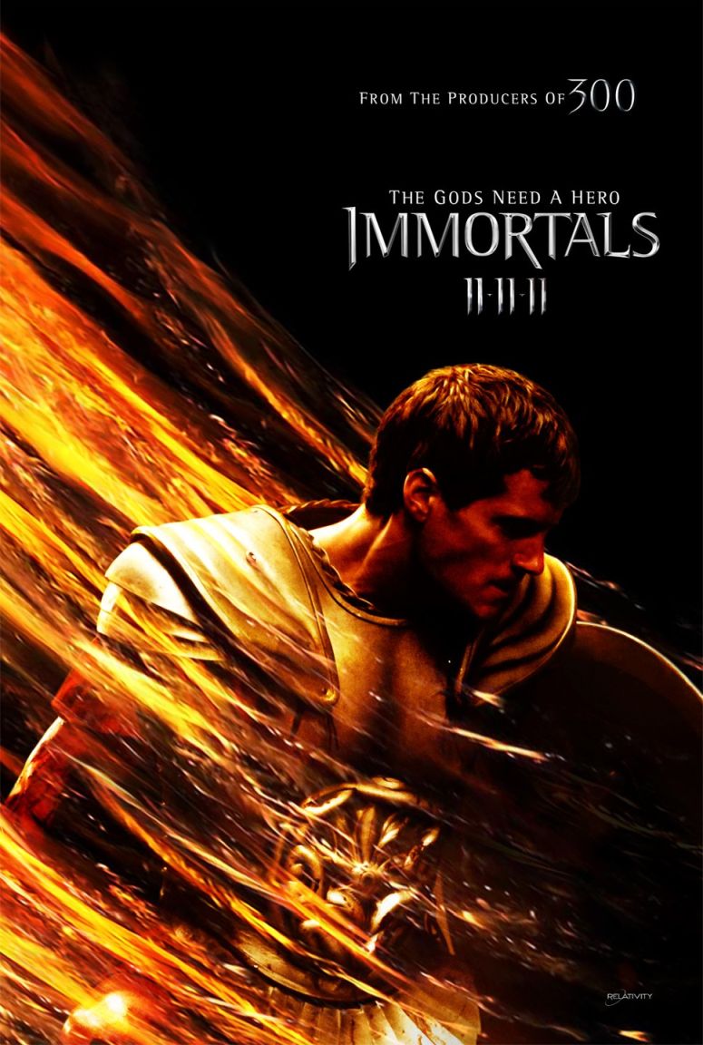 Immortals (2011) original theatrical movie poster - Advance Style A