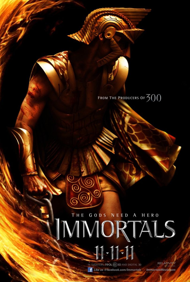 Immortals (2011) original theatrical movie poster - Advance Style B