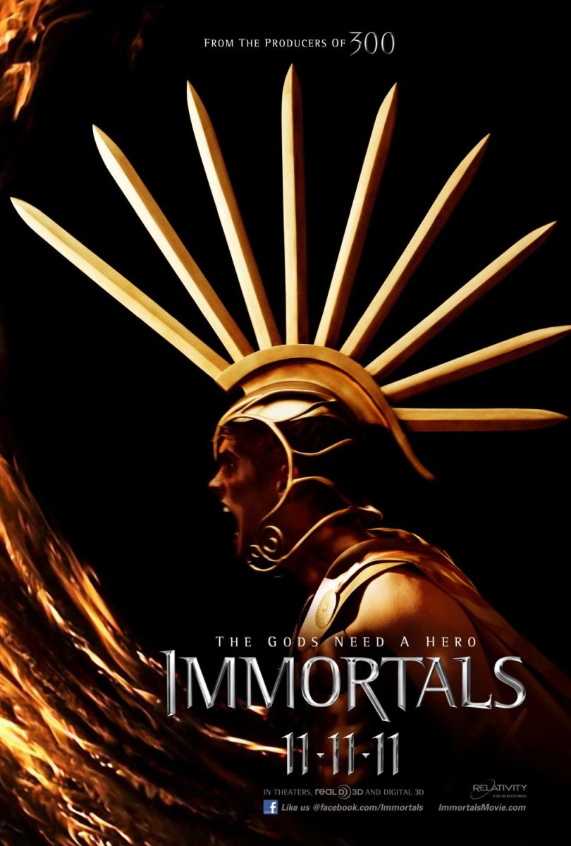 Immortals (2011) original theatrical movie poster - Advance Style D