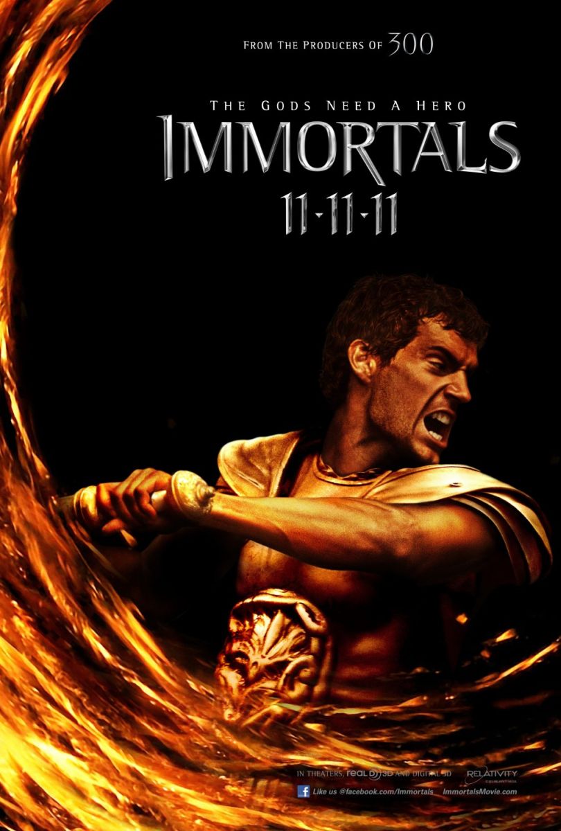 Immortals (2011) original theatrical movie poster - Advance Style E