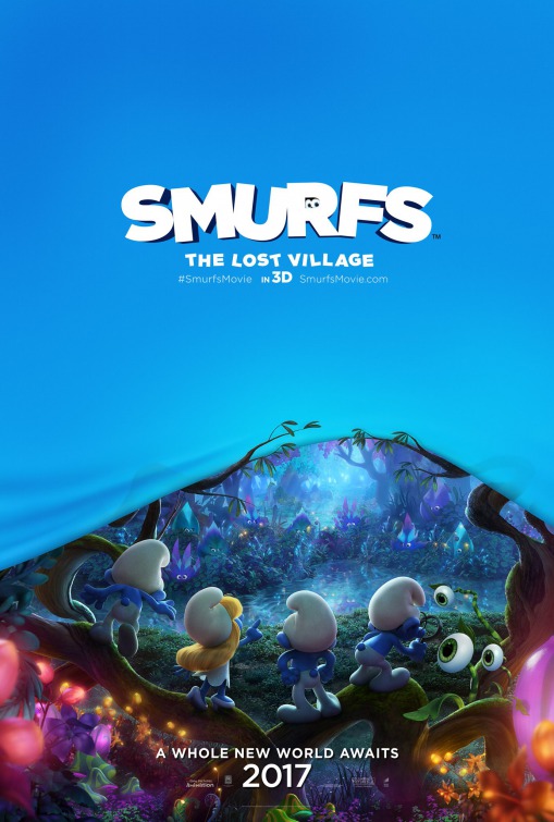Smurfs: The Lost Village (2017) original theatrical movie poster - Advance
