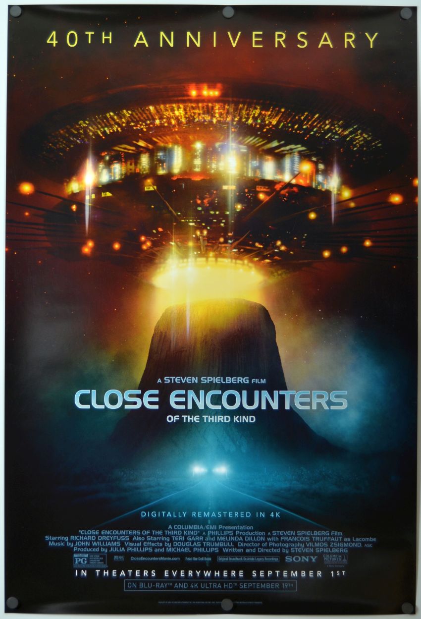 Close Encounters of the Third Kind (2017) original theatrical movie poster - Re-Release