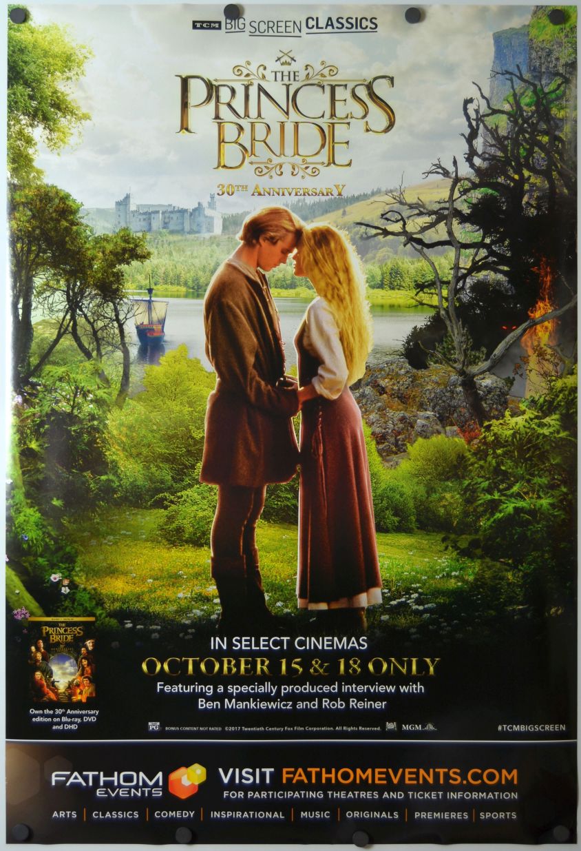 The Princess Bride (2017) original theatrical movie poster - Re-Release