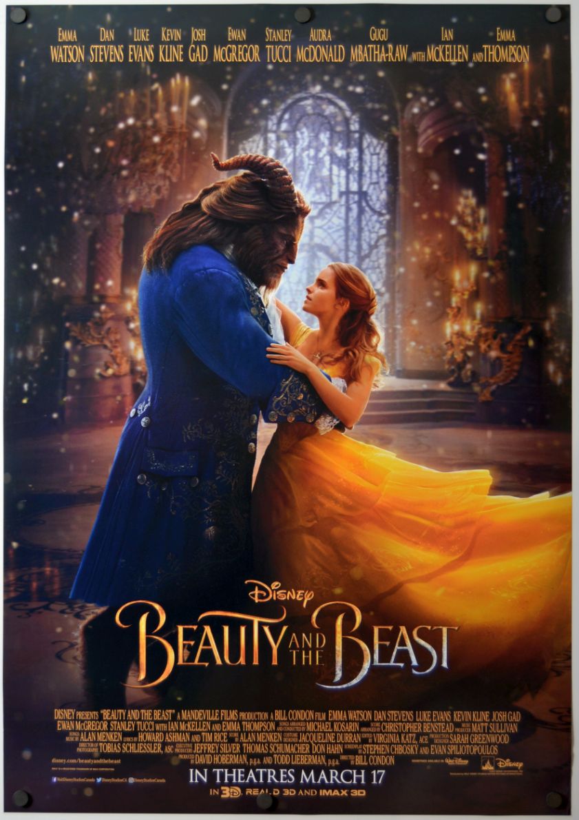 Beauty and the Beast (2017) original theatrical movie poster - Final
