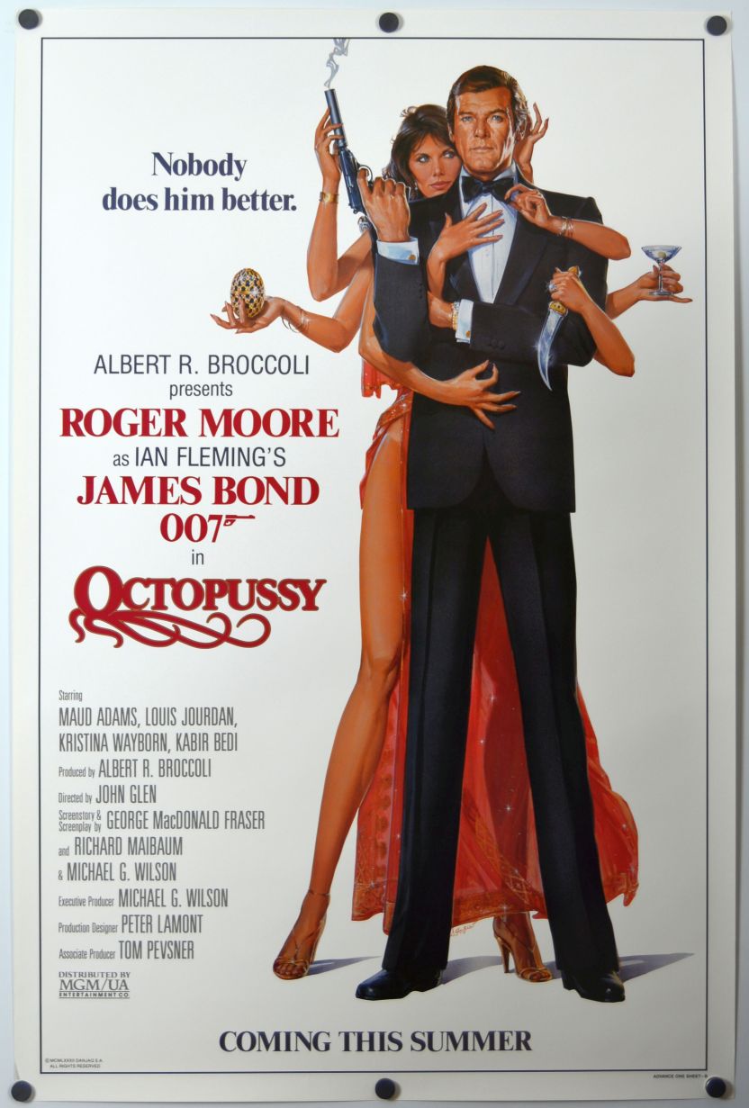 Octopussy (1983) original theatrical movie poster - Advance Style B