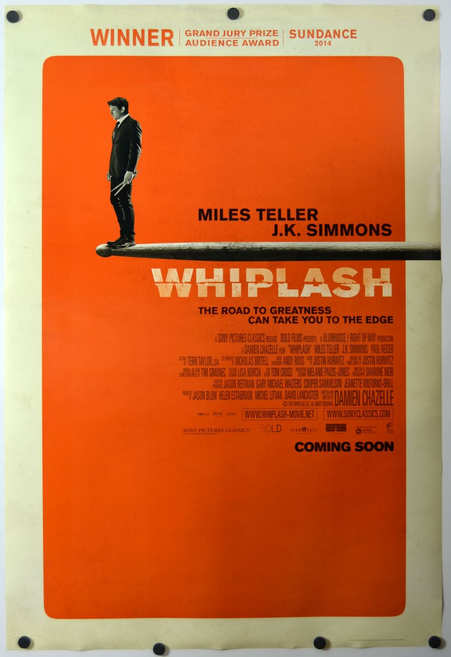 Whiplash (2014) original theatrical movie poster - Advance