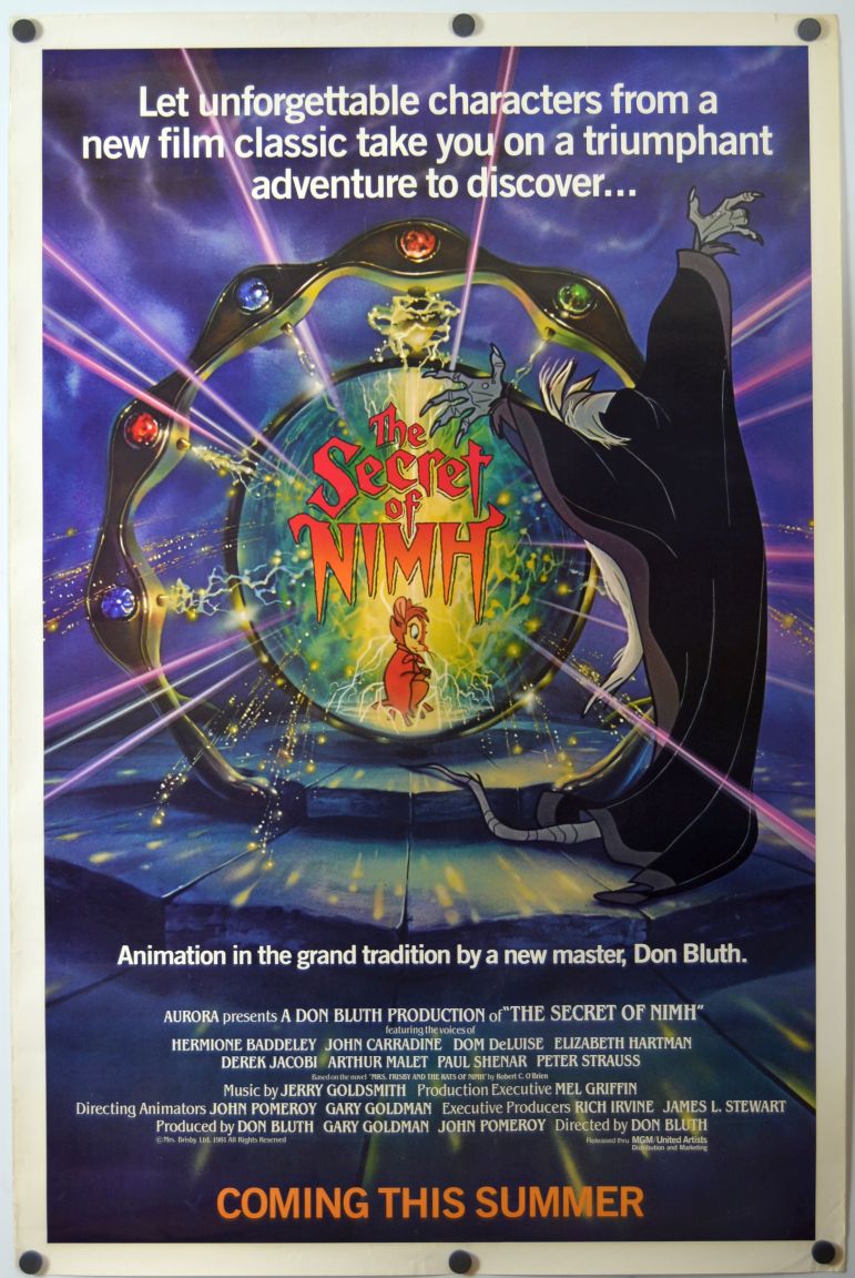 The Secret of NIMH (1982) original theatrical movie poster - Advance