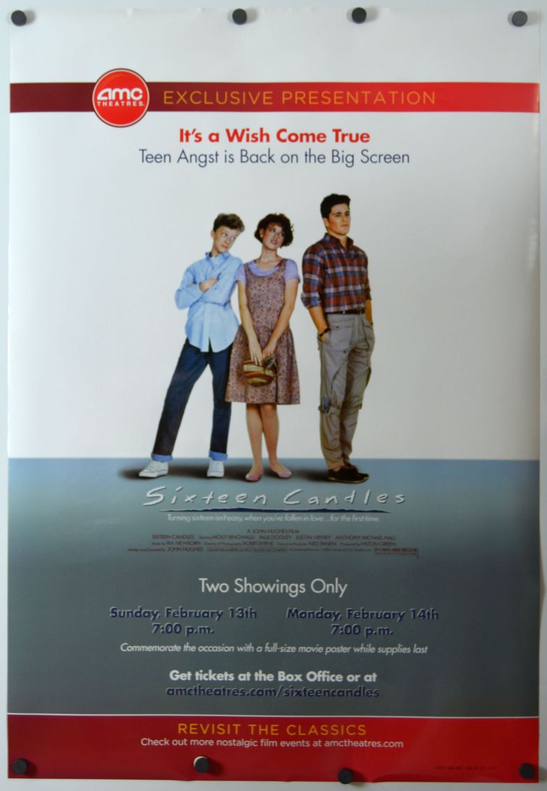 Sixteen Candles (2011) original theatrical movie poster - Re-Release