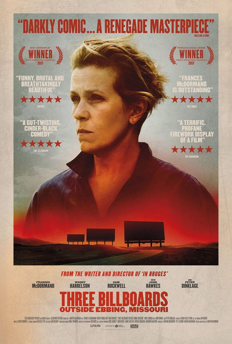 Three Billboards Outside Ebbing, Missouri (2017) original theatrical movie poster - International Advance