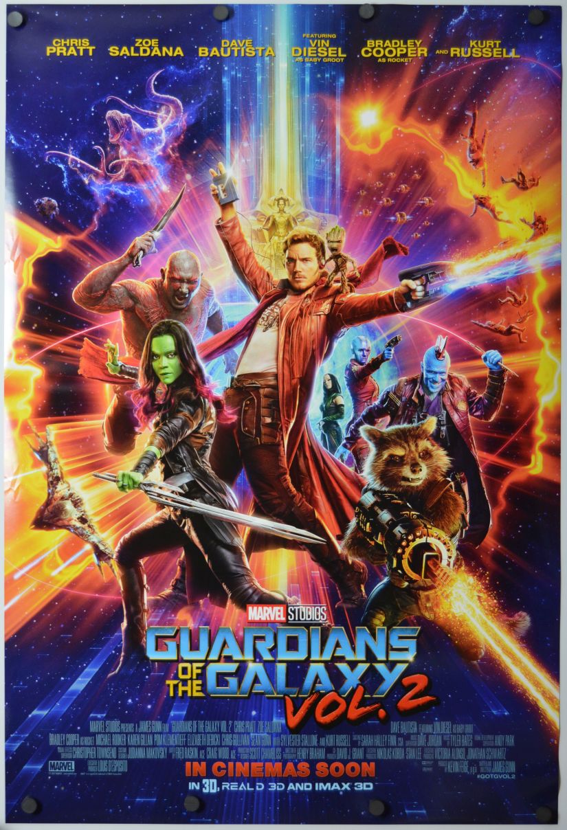 Guardians of the Galaxy Vol. 2 (2017) original theatrical movie poster - International