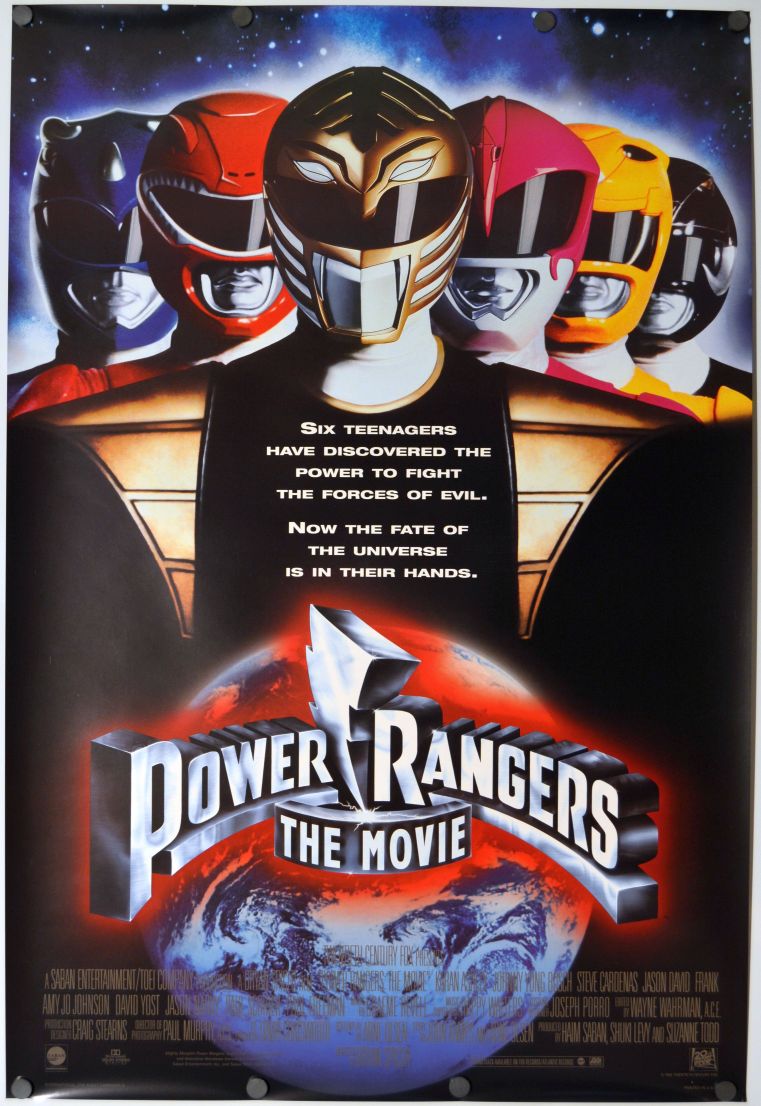 Mighty Morphin Power Rangers: The Movie (1995) original theatrical movie poster - International Style D