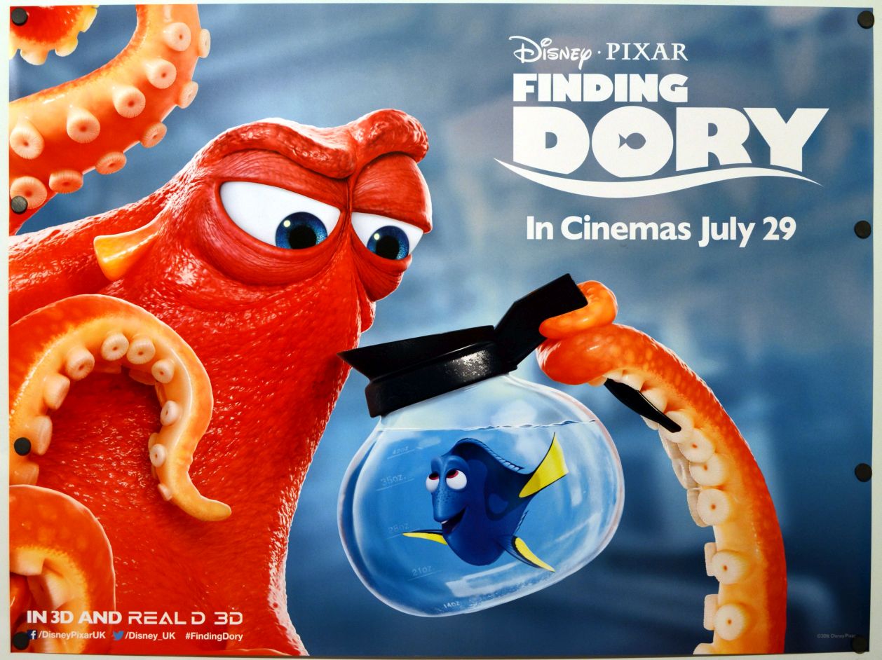 Finding Dory (2016) original theatrical movie poster - Advance Style A