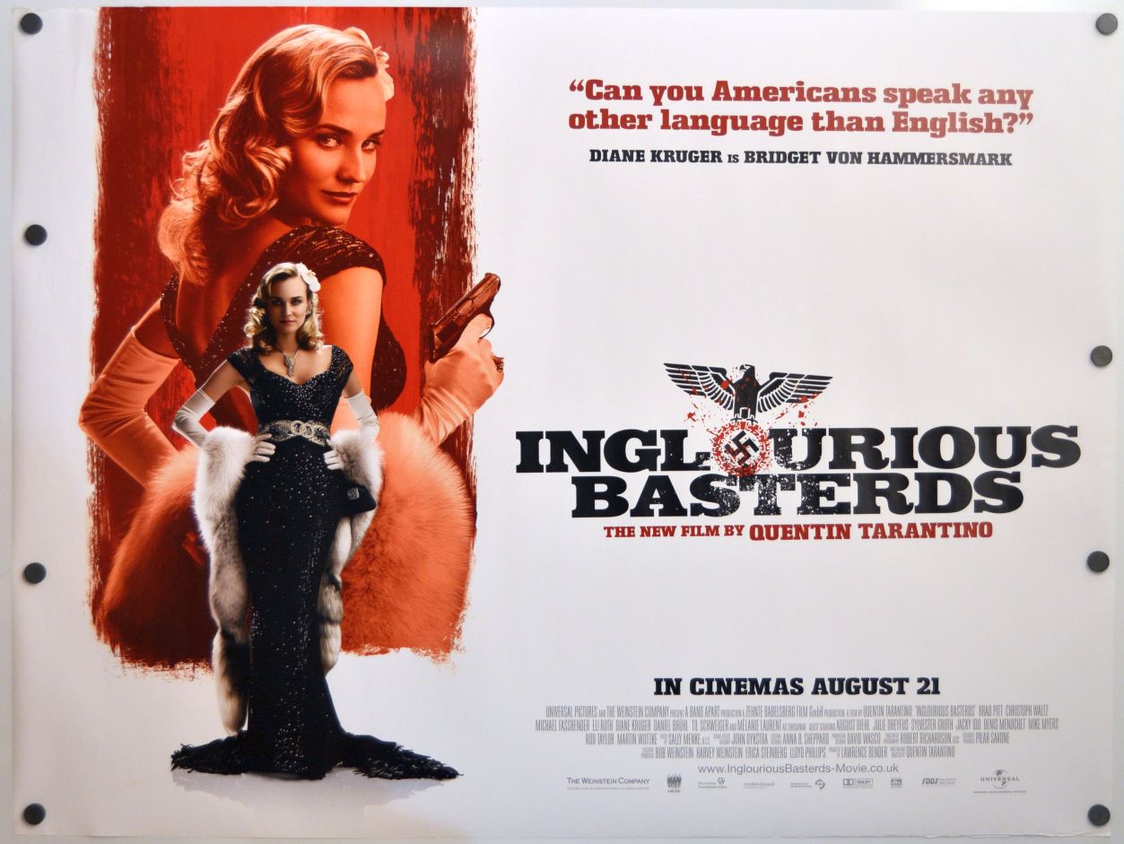 Inglourious Basterds (2009) original theatrical movie poster - Advance Style A