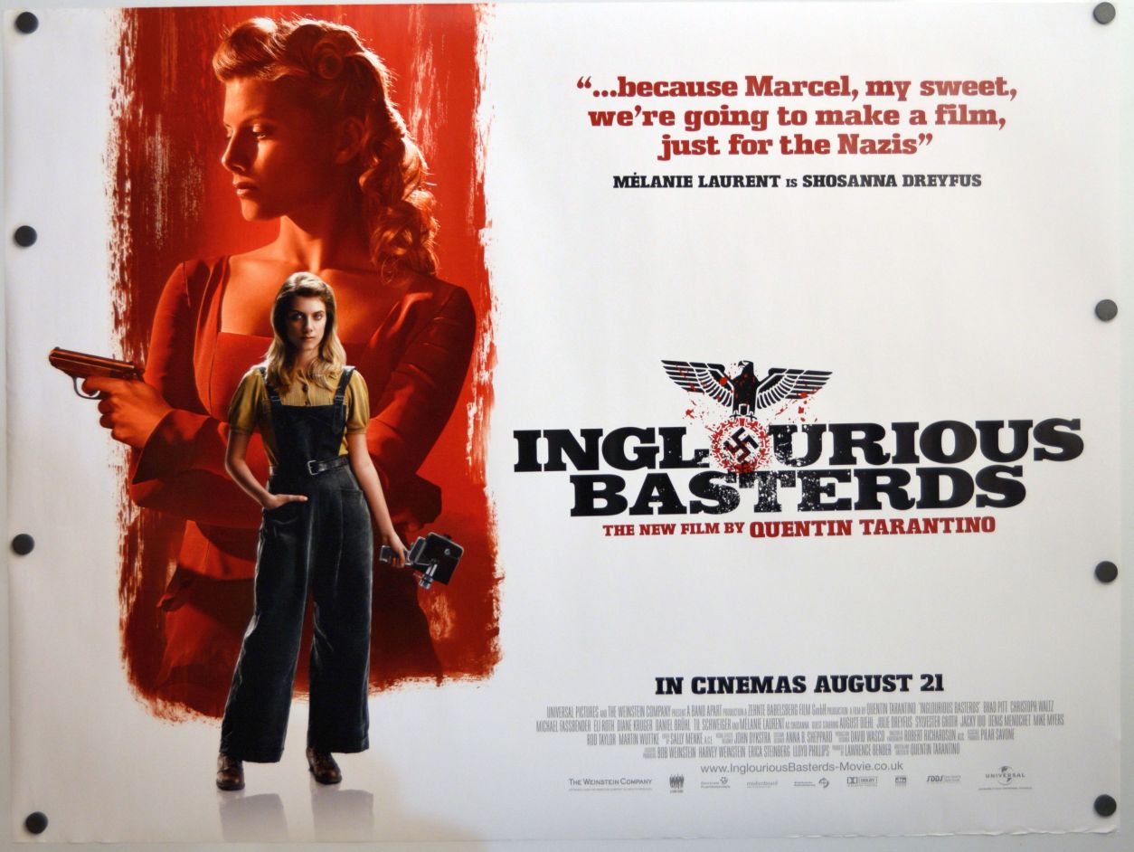 Inglourious Basterds (2009) original theatrical movie poster - Advance Style B