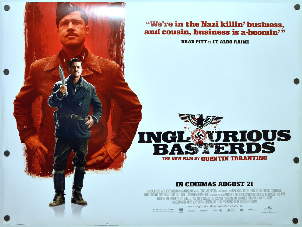 Inglourious Basterds (2009) original theatrical movie poster - Advance Style C
