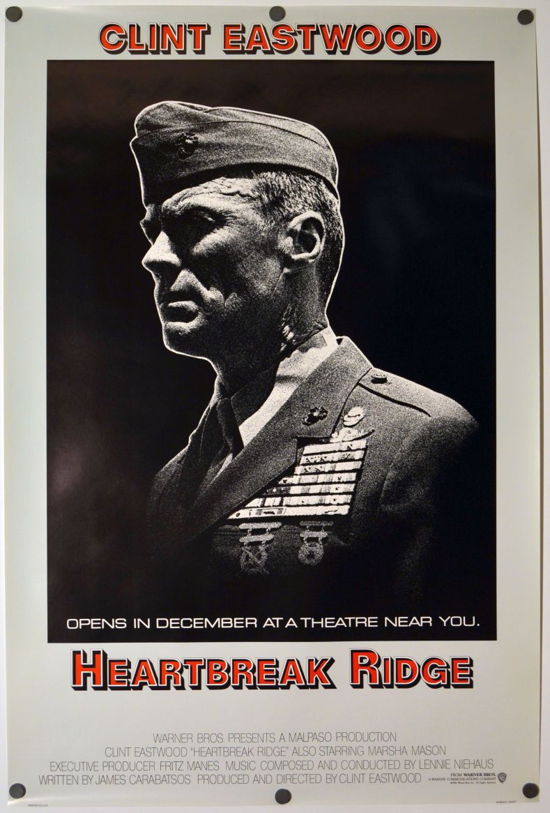 Heartbreak Ridge (1986) original theatrical movie poster - Advance