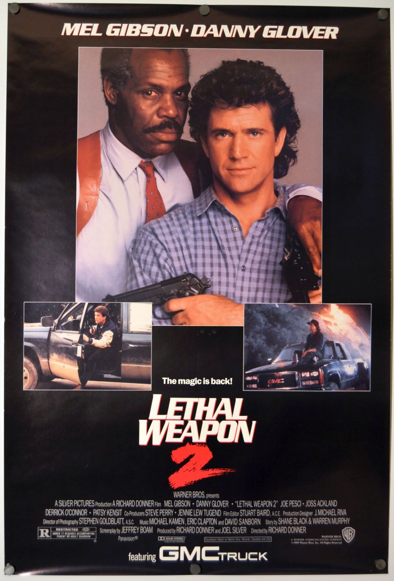 Lethal Weapon 2 (1989) original theatrical movie poster - Style B